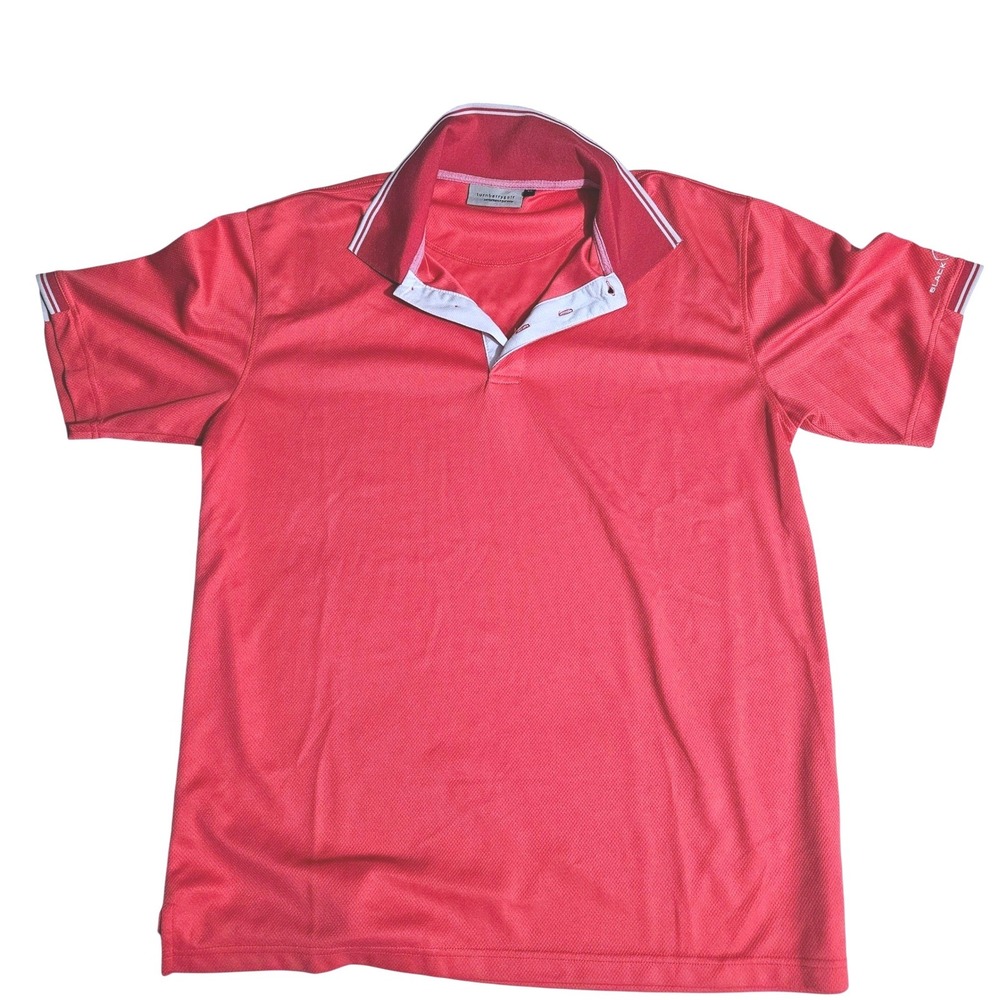Turnberry Golf Mens XL Watermelon Red-Pink Performance Polo Short Shirt Sleeve